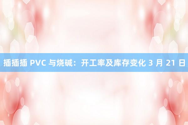插插插 PVC 与烧碱：开工率及库存变化 3 月 21 日