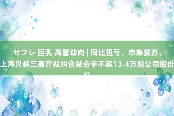 セフレ 巨乳 高管动向 | 同比扭亏，市集复苏，上海贝岭三高管拟纠合减合手不超13.4万股公司股份