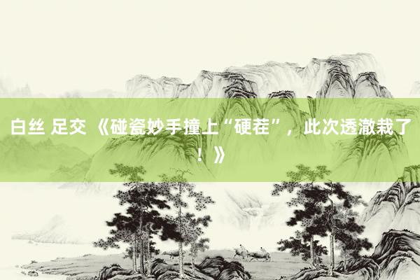 白丝 足交 《碰瓷妙手撞上“硬茬”，此次透澈栽了！》