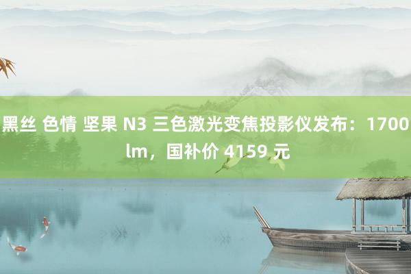黑丝 色情 坚果 N3 三色激光变焦投影仪发布：1700 lm，国补价 4159 元